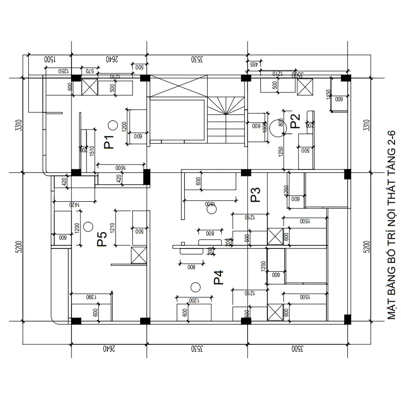 Hình 2: Mặt bằng chung cư mini Phú Đô (Ảnh: 3D).